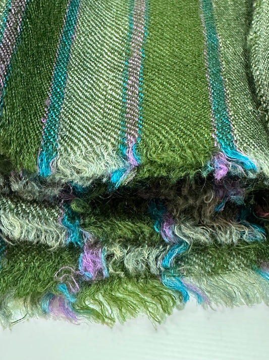 Kashmiri Classics Stole – Forest Stripes