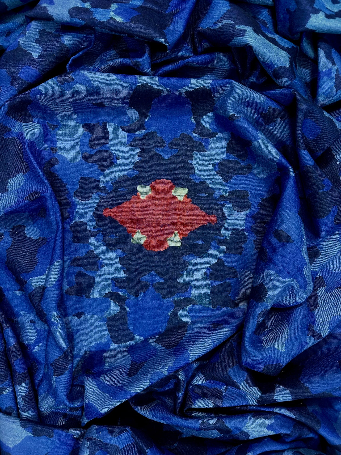 Kani Cashmere Shawl - Camouflage marine