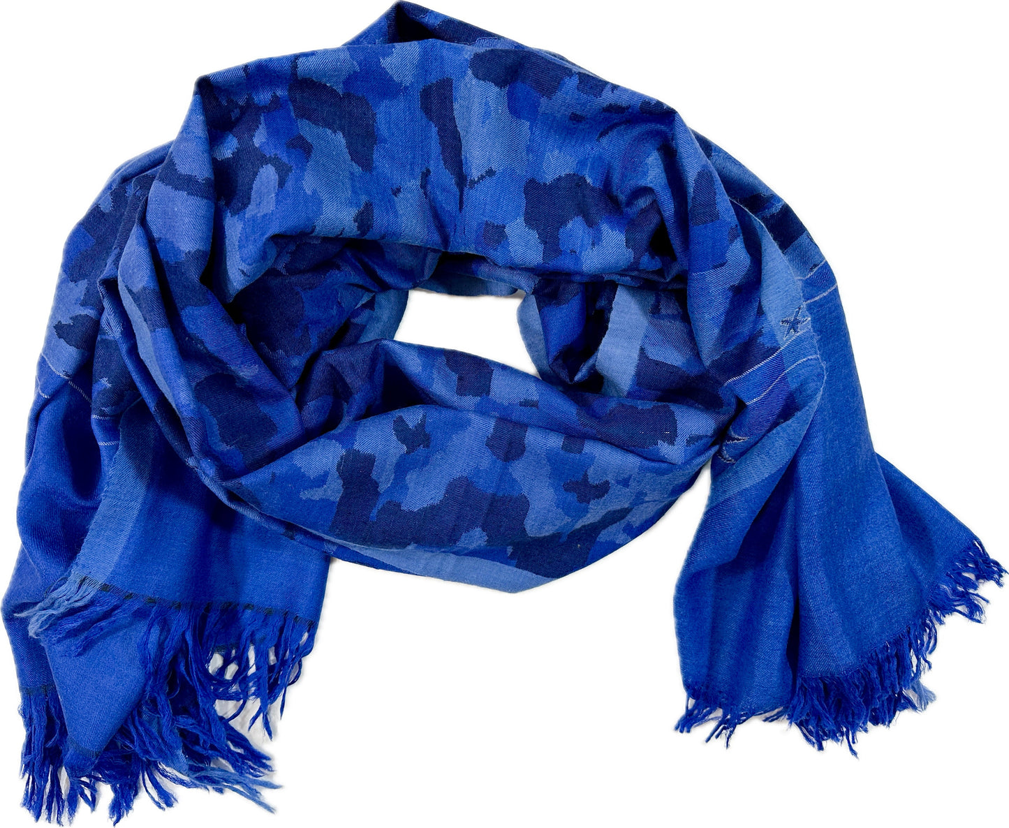 Kani Cashmere Shawl - Camouflage marine