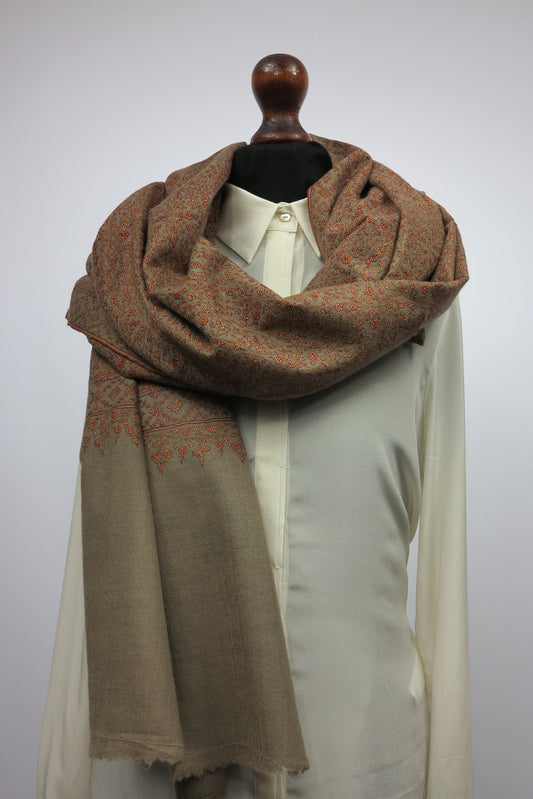 Hand-Embroidered Sozni Shawl