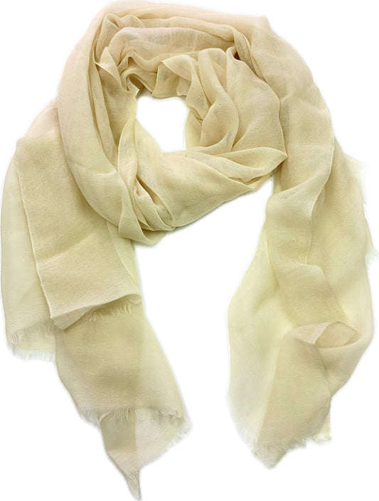 Tanu Cashmere Shawl - Ivory