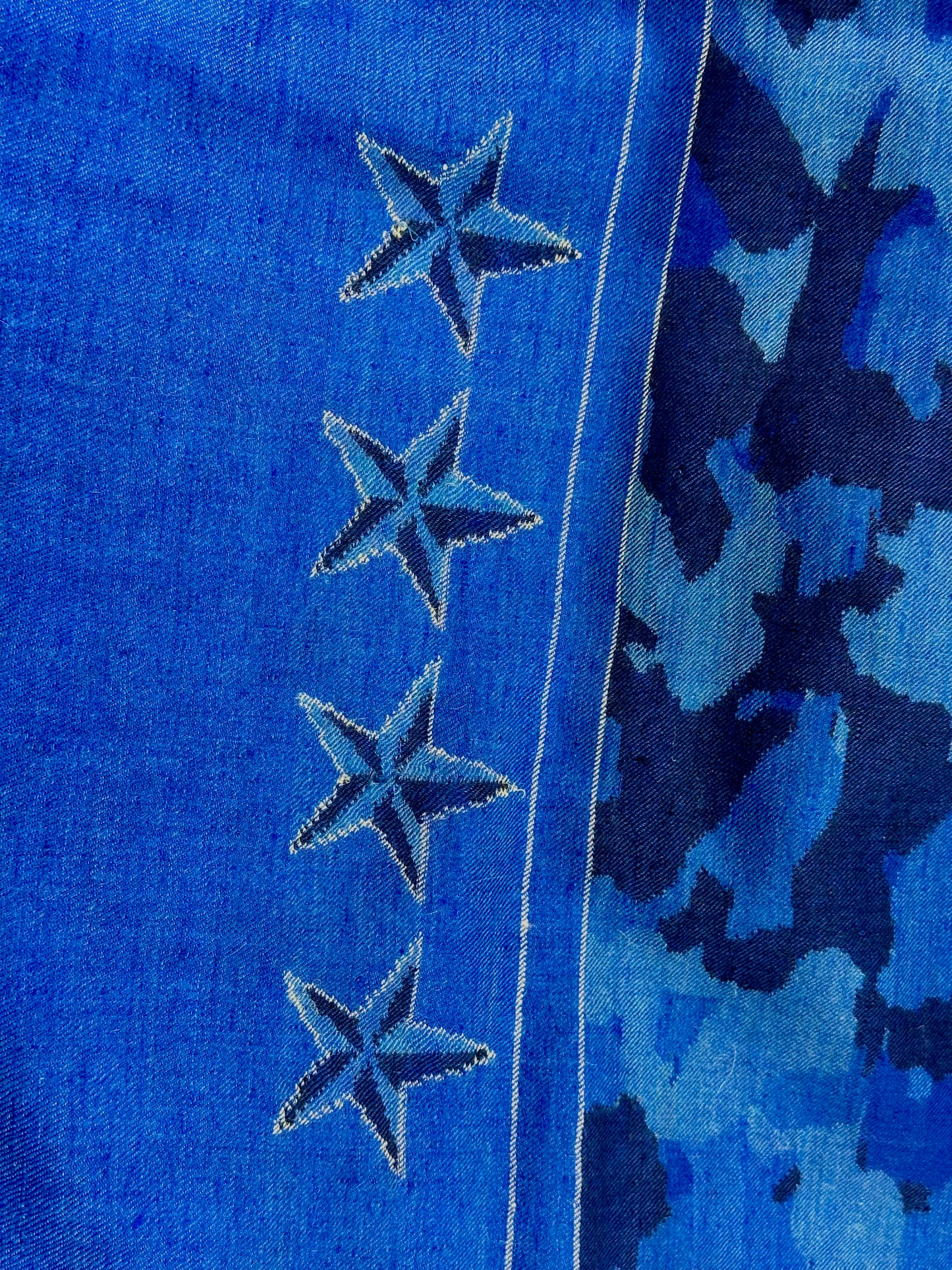 Kani Cashmere Shawl - Camouflage marine